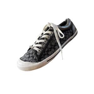 COACH Francesca Signature C monogram sneakers in Gray/Silver Size 7.5 Women